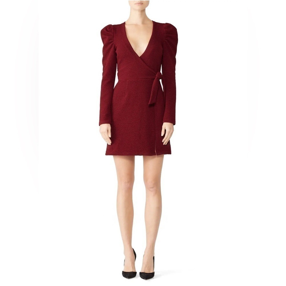 MINKPINK Textured Puff Sleeve Dress